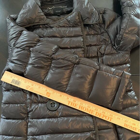 Coatology Brown Packable Puffer Jacket Medium Brown 95% Down Double Breasted - Picture 12 of 12